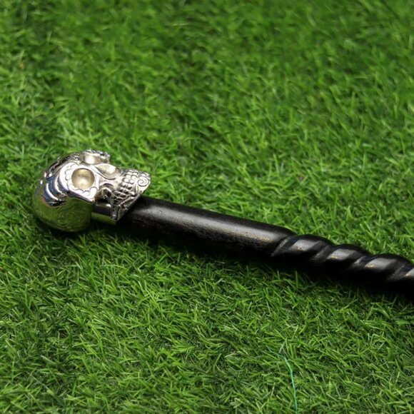 Vintage Solid Brass Walking Stick Handle with Chrome Finish – Timeless Elegance - Picture 7 of 7